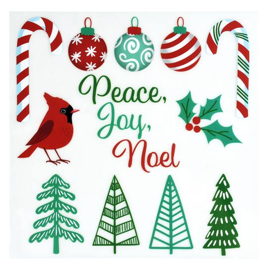 Peace, Joy & Noel Iron-On Transfer by Make Market®